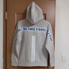 アディダス フルジップパーカー ベージュ