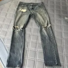 mnml スキニーデニム ダメージ加工 ジップ付き 29インチ - メルカリ