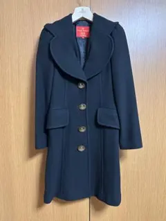 【美品】vivienne ハート襟コート　黒 2025年最新】ヴィヴィアン ハート コートの人気アイテム - メルカリ