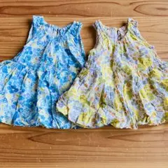 プティマイン　ワンピース　80 双子 petit main