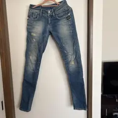 G-STAR ダメージ加工 スキニーデニム