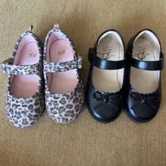2足セット！15cm ！H&M ヒョウ柄 バレエシューズと西松屋　ローファー