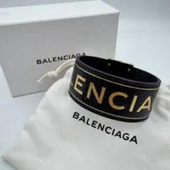 美品　Balenciaga レザーブレスレットブラック　3連 楽天市場】バレンシアガ（カラーブラック）（ブレスレット