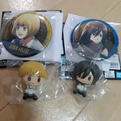 一番くじ　進撃の巨人〜それぞれの決意〜 G賞・H賞（アルミン・ミカサ） セット