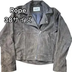 レア Rope ライダース レザージャケット 38サイズ グレーのサムネイル