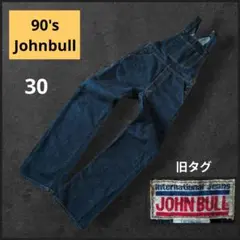 希少!90's✦Johnbull 旧タグ 初期 オーバーオール 濃紺のサムネイル