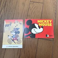 ミッキーマウス　ディズニー　JAL 日本航空 ポストカード Disney