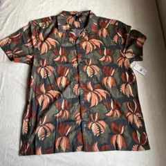 【新品】Volcom 半袖開襟シャツ ボタニカル柄 US-Lサイズのサムネイル