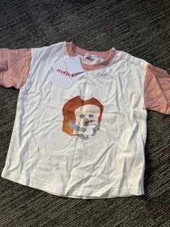 ぱんどろぼう　Tシャツ　肩ボタン
