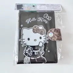 ハローキティ　シール帳　シールバインダー　ギャル　ヒョウ柄　黒　ブラック