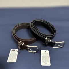 【セール中！ 　新品】メンズ　ベルト2本セット(黒•茶)