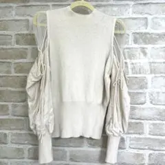 snidel シースルーショルダーニットプルオーバー