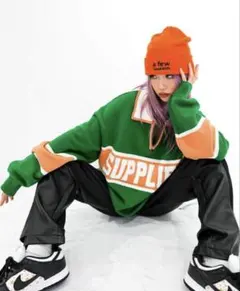 SUPPLIER ハーフジップ ニット グリーン