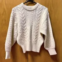 ADAM ET ROPÉ アイボリー ケーブルニット　フリーサイズ