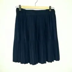 新品 earth プリーツスカート ネイビー F