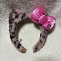 USJ ハローキティ　カチューシャ レオパード柄　ヒョウ柄　ピンク