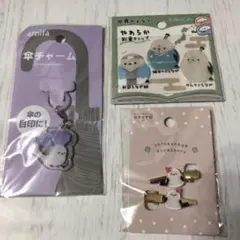 シマエナガ 傘チャーム 鉛筆キャップ クリップ 3点セット