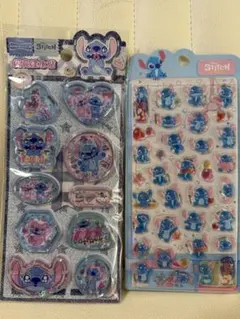 スティッチ ボンボンシールとキラキラウォーターシールセット② 正規品