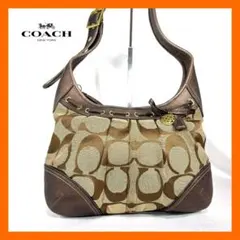 COACH☆ターンロックシグネチャーワンショルダーハンドバッグ金具Y2K