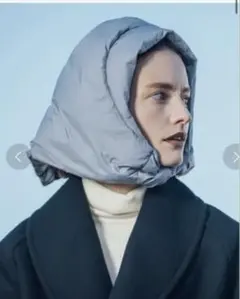 ORCIVAL オーシバル ダウン フードマフラー　ブルーグレー