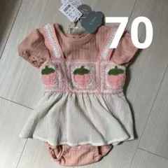 半袖ロンパース　70 女の子　新品未使用　バースデイ　futafuta