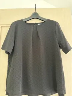 【美品】NEWYORKER 半袖 カットソー レース ブラック Lのサムネイル