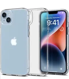 Spigen iPhone14Plus ケース クリア 半透明 マット感