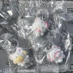 キティ、マイメロ、ポムポムプリン、サンリオふわふわスノーめじるしアクセサリー