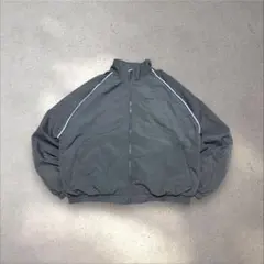 90s リーボック ナイロンジャケット M グレー 好配色 短丈 フルジョ