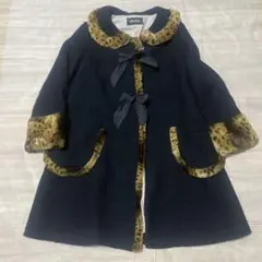 MILKファー付きコート クロ