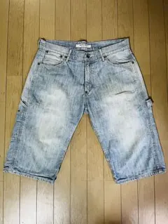 ユニクロUNIQLOメンズジーンズ ライトブルー ショートパンツ　短パン　M
