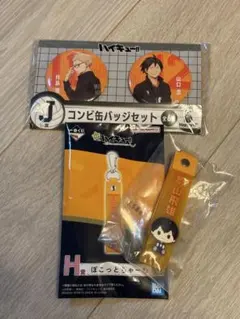 ハイキュー!! 一番くじ ぽこっとちゃーむ 影山飛雄 コンビ缶バッジ　月島　山口