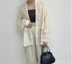 【新品】シアーシャツ　異素材シャツ　ナイスクラップのサムネイル