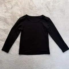 GU STYLE-HEAT 長袖インナー ブラック 140