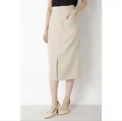 美品　ナチュラルビューティベーシック ミディ丈スカート　ベージュ　XS 春服