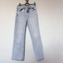 ユニクロ レディース フレアハイライズジーンズ ブルー24【0147】