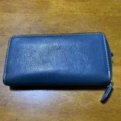 ユニゾンデプト長財布藍染革 ネイビー - メルカリ