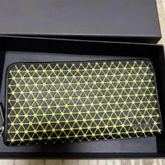 美品　DIESEL ディーゼル　ラウンドジップ　長財布　幾何学　イエロー