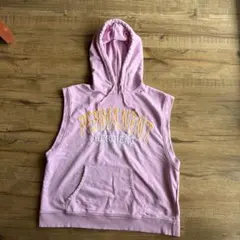 Bershka ベイビーピンク オーバーサイズノースリーブ パーカーのサムネイル