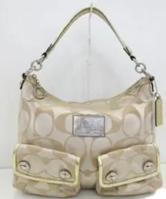 【お買い得!!】Coach ポピー シグネチャー ハンドバッグ