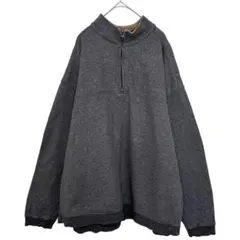 ️【美品】コロンビア　ハーフジップ　スウェット　長袖　刺繍　グレー　2L　古着