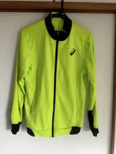 asics 蛍光イエロー ジャケット Lサイズ