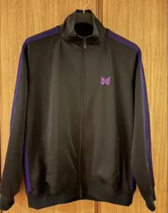 値下げNeedles トラックジャケット ブラック✕パープル 中古・古着通販】Needles (ニードルズ) トラックジャケット ブラック