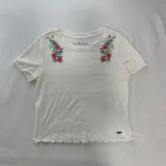 Hollister 花柄刺繍 Tシャツ ホワイトのサムネイル