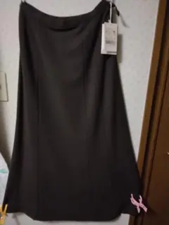 ブラウン フレアスカート ロング丈約86センチ11号サイズ