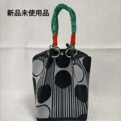 ニットモノクロドット デザイントートバッグ