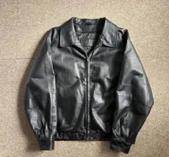 70s JOHN CARRレザージャケット イギリス製 リブジャン ライダース 