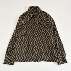 極美品✨アンタイトル リッチジャガードブラウス フランス製生地使用 