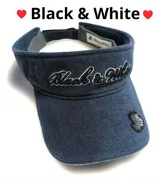 ♥特別価格【Black & White】 ゴルフ用パイル地 サンバイザーのサムネイル