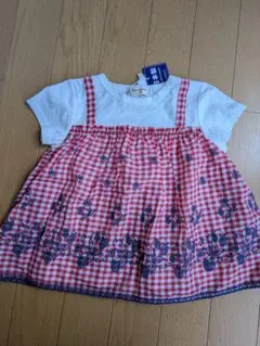 新品　センスオブワンダー 80cm 野いちごチェック柄トップス